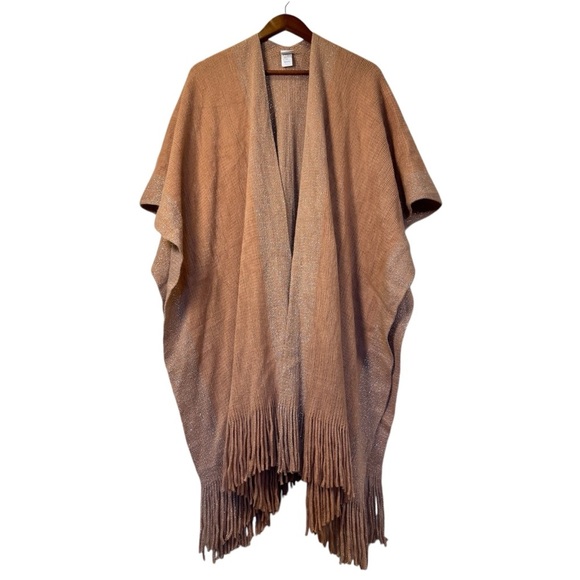 Northern Angel Jackets & Blazers - Northern Angel Elegant Tan- peach color Fringe Women's Cape, size XL, NWT